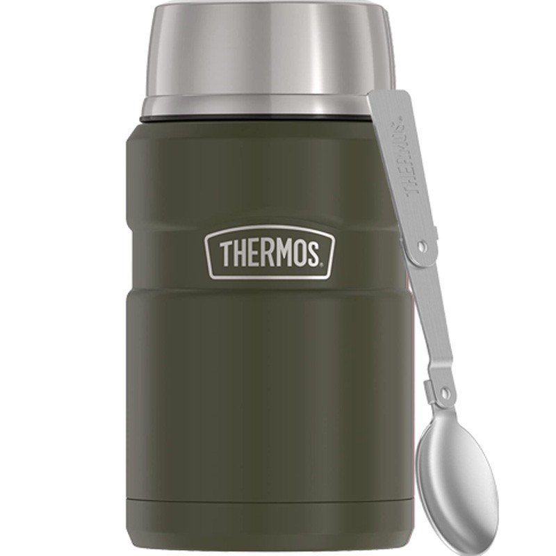 Thermosflaske til mad 710 ml med sammenklappelig ske og kop THERMOS - militrgrn #1