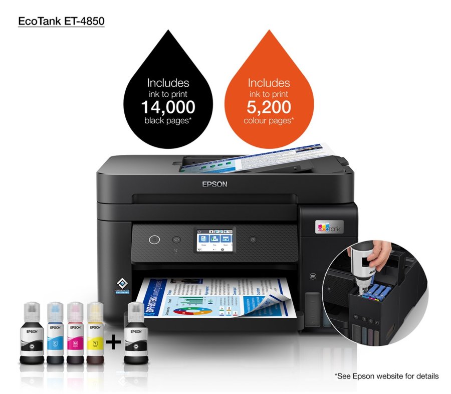 Epson EcoTank ET-4850 Inkjet A4 4800 x 1200 dpi 33 sider pr. minut Wi-Fi #19