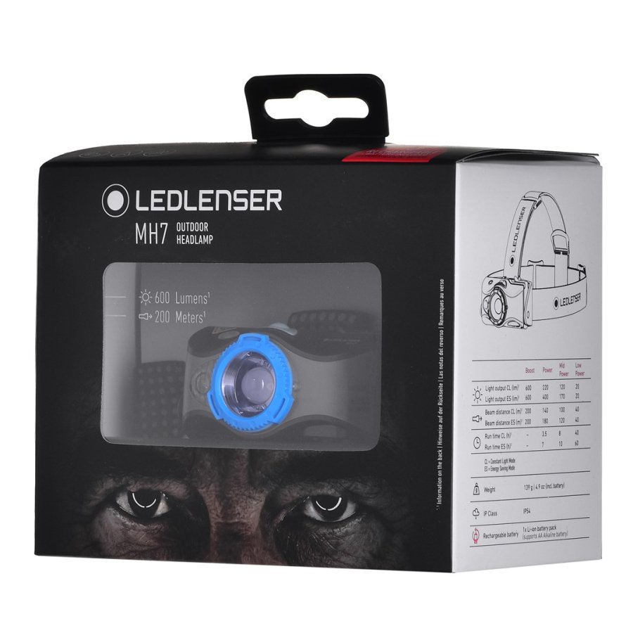 Ledlenser MH7 Sort, Bl Hovedbnd lommelygte LED #4