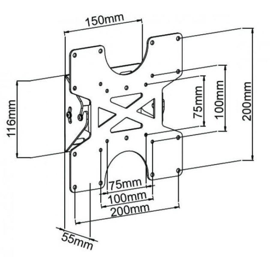 Techly ICA-LCD 113-BK tv-beslag 94 cm (37