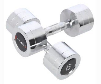 HMS Fitness CHD06 Hndvgt med fast vgt 6 kg 2 stk #3