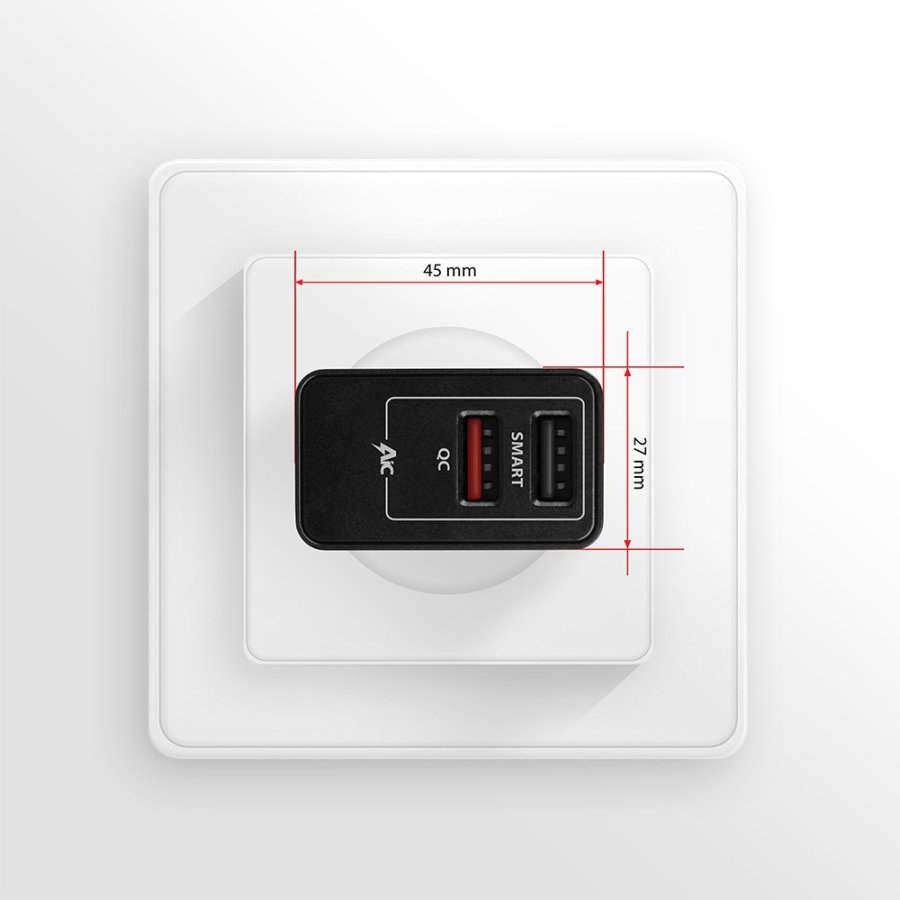 Axagon ACU-QS24 oplader til mobil enhed Smartphone Sort Vekselstrm Hurtig opladning Indendrs #10