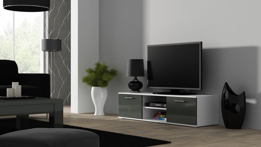 Cama SOHORTV140BI/SZ TV stativ & underholdningscenter 1 hylder #1