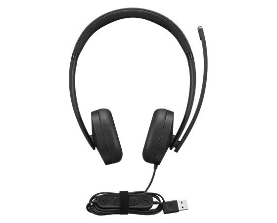 Lenovo 4XD1P83425 hovedtelefoner/headset Ledningsf�rt Opkald/musik USB Type-A Sort #1