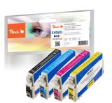 Peach PI200-908 bl�kpatron 4 stk Kompatibel H�jt (XL) udbytte Sort, Bl�, Magenta, Gul #1