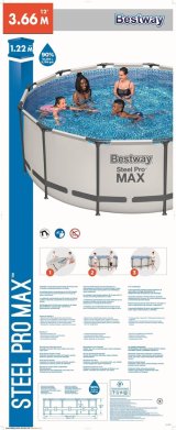 Bestway Steel Pro Max 56420 Indrammet pool Rund 10250 L Gr� #6