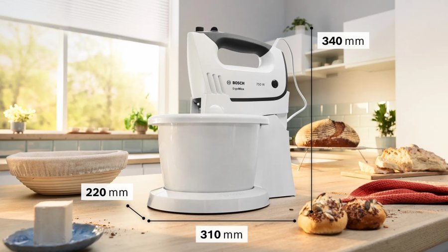Bosch MFQ37490 r�remaskine og mikser H�ndmixer 750 W Gr�, Hvid #3