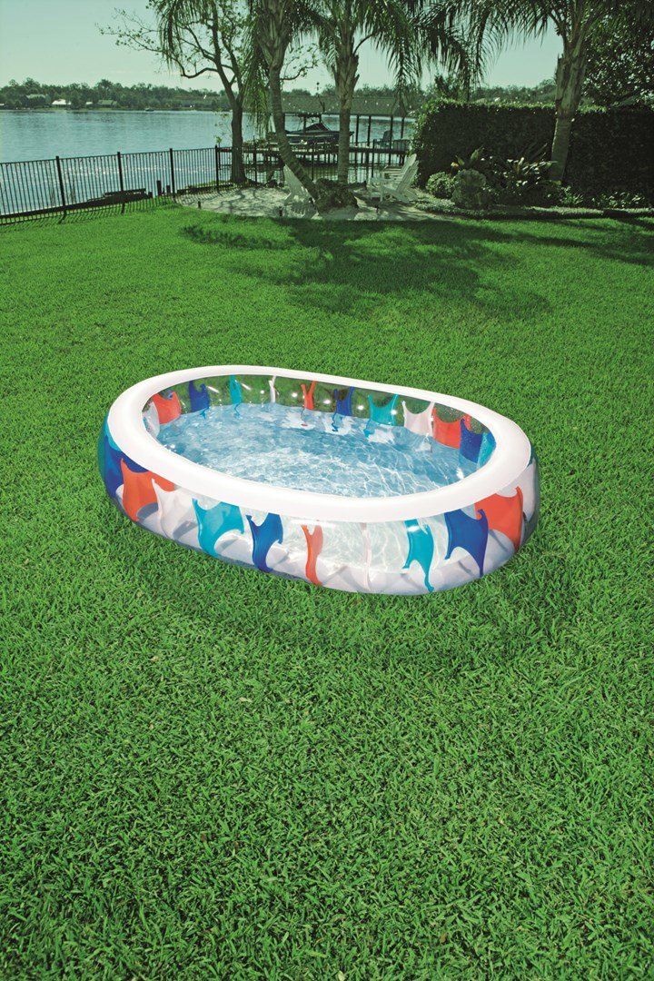 Bestway 54066 swimmingpool til over jorden Oppustelig pool Oval 542 L Flerfarvet #17