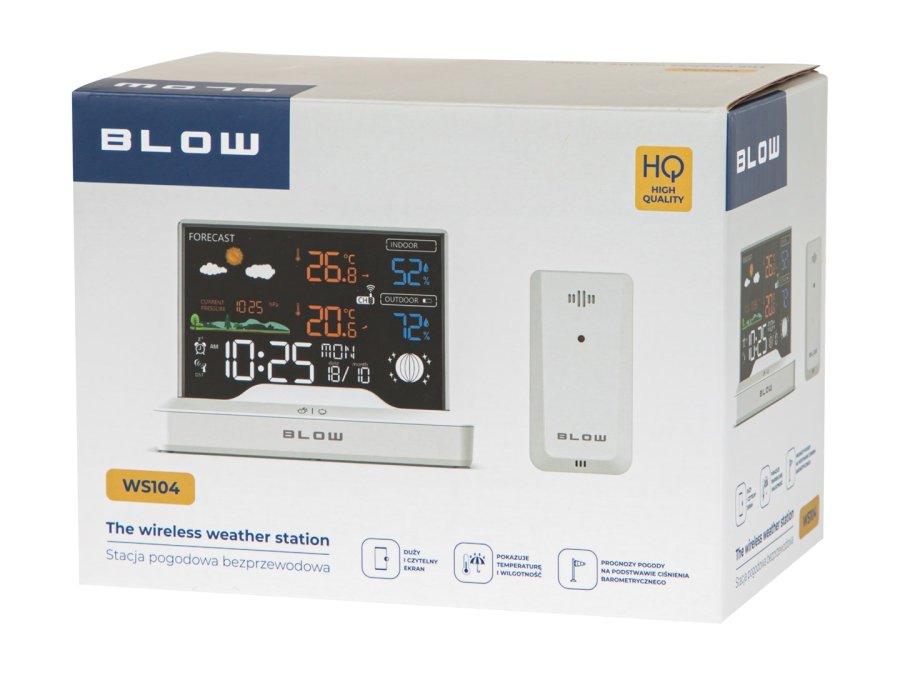 BLOW WS104 tr�dl�s vejrstation hvid #2