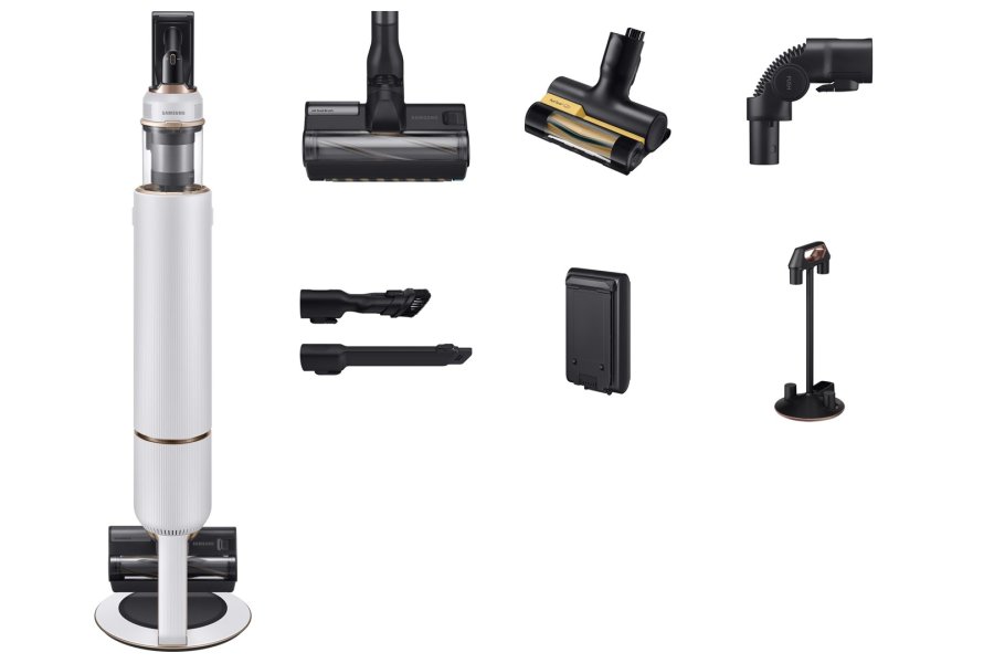 Samsung VS20B95823W 2-i-1 stangstvsuger Batteri Dry Posels 210 W Sort, Hvid #1