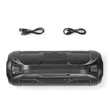 Bluetooth Party Boombox | 6 timer | 2.0 | 120 W | Medieafspilning: AUX / Micro SD / USB | IPX5 | Kan parres | Brehndtag | Fest lys | Sort #22