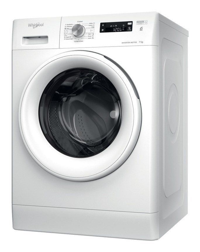 Whirlpool Washing machine | FFS 7469 W EE | Energy efficiency class A | Front loading | Washing capacity 7 kg | 1400 RPM | Depth 57.5 cm | Width 59.5 cm | Display | LED | White #1