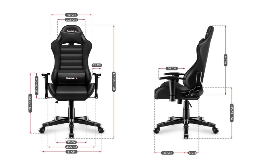 Huzaro HZ-Ranger 6.0 Sort gaming stol til brn #8