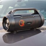 Bluetooth Party Boombox | 6 timer | 2.0 | 120 W | Medieafspilning: AUX / Micro SD / USB | IPX5 | Kan parres | Brehndtag | Fest lys | Sort #13