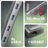 Axagon HMC-10HLS dockingstation Ledningsfrt USB 3.2 Gen 1 (3.1 Gen 1) Type-C Sort, Gr #4