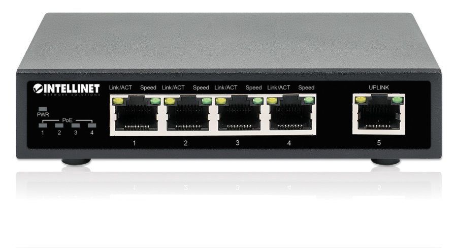 Intellinet 561839 netvrksswitch Gigabit Ethernet (10/100/1000) Strm over Ethernet (PoE) Sort #5