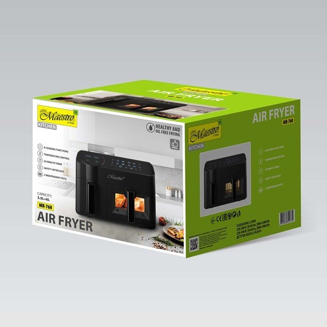 Maestro MR-760 Dobbelt frituregryde 3,5L+6L Sort #11