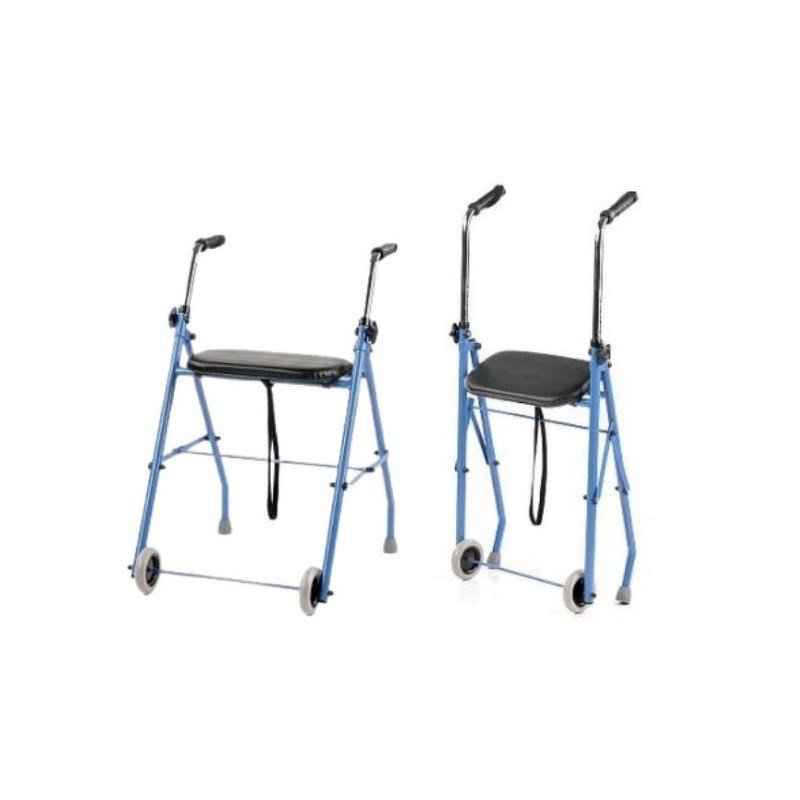 To-hjulet rehabiliteringshjlpemiddel - rollator Bl sort #3