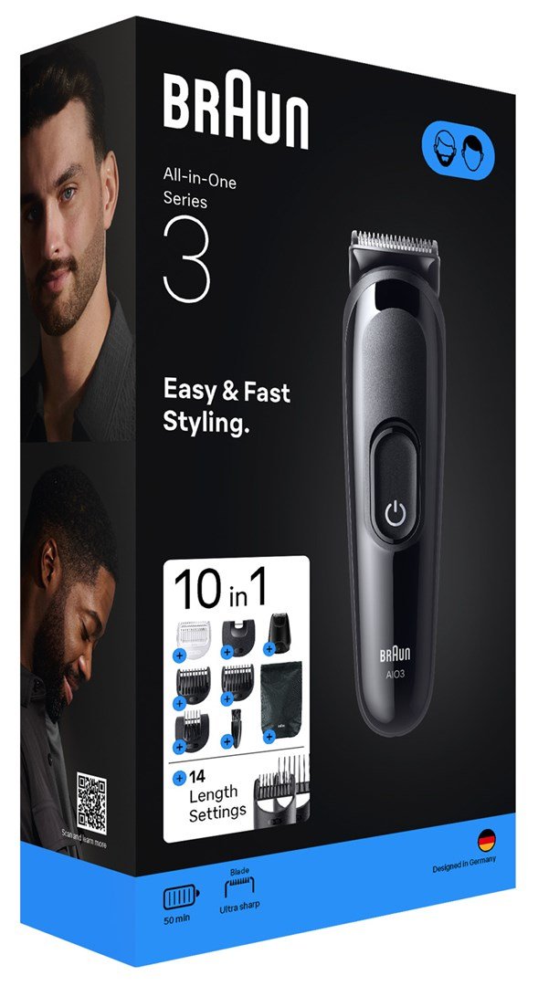 Braun AIO3560 skg- og hrtrimmer Sort 14 Nikkel-Metalhydrid (NiMH) #3