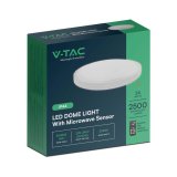Plafond V-TAC VT-8624S overflademonteret 24W LED IP44 29cm bevgelsesdetektor 4000K 2500lm (SKU 76631) Hvid #4