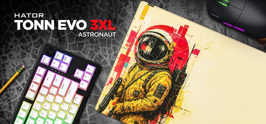 HATOR Tonn EVO 3XL Astronaut Gaming musem�tte Flerfarvet #10