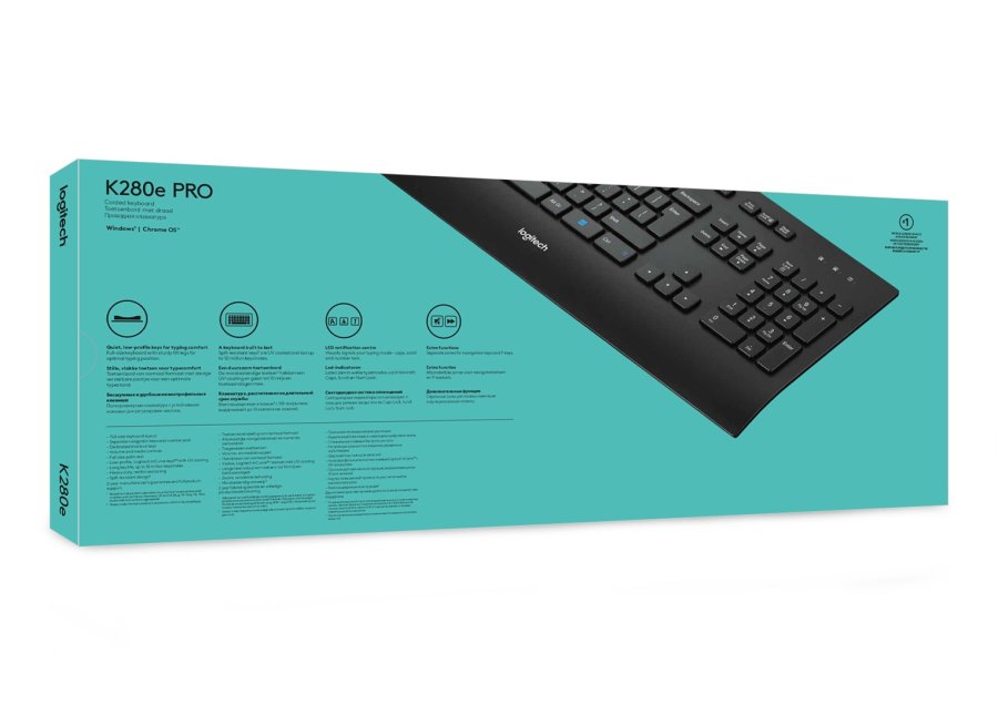 Logitech K280E Pro f/ Business tastatur Kontor USB QWERTY US International Sort #9