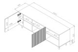 Cama RTV-skab PAFOS 150x42x52 Sort mat #4