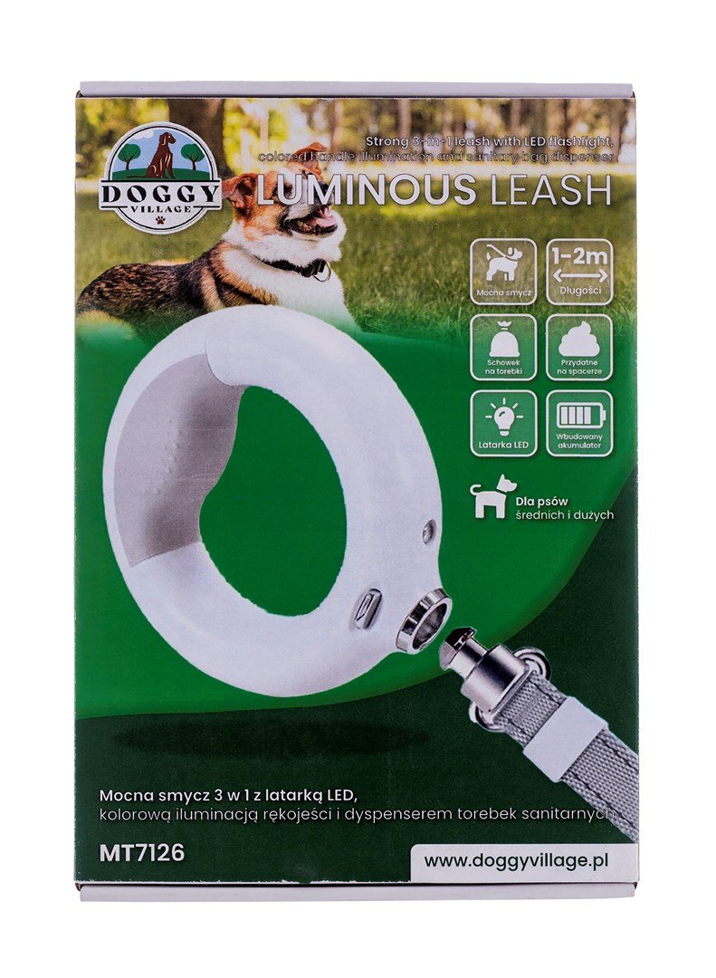 DOGGY VILLAGE Luminous Leash 3in1 MT7126 white - hundesnor - 2m #10