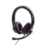 Gembird MHS-03-BKRD hovedtelefoner/headset Ledningsfrt Spil Sort, Rd #6
