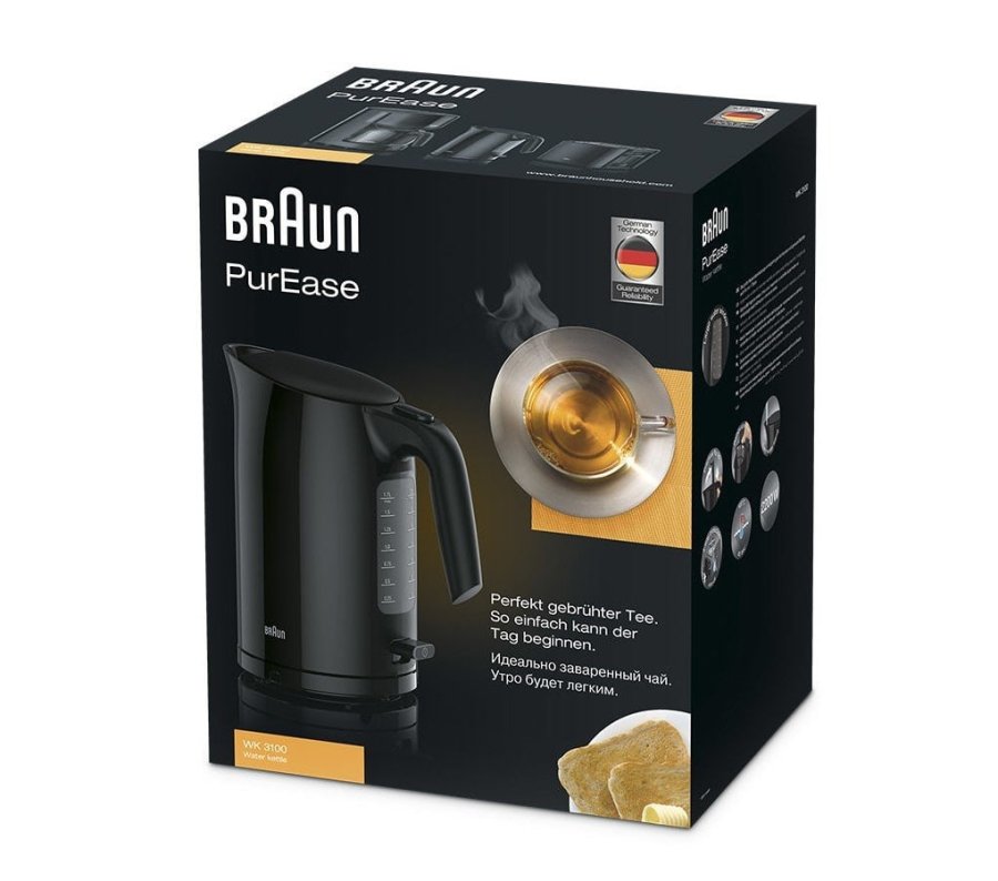 Braun PurEase WK 3100 BK elkedel 1,7 L 2200 W Sort #3