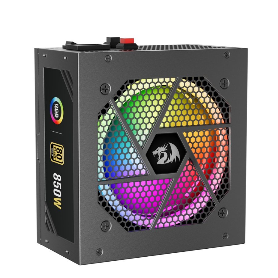 REDRAGON GC-PS007-1-V2 850W 80 Plus Gold LED enhed til str�mforsyning Sort #3