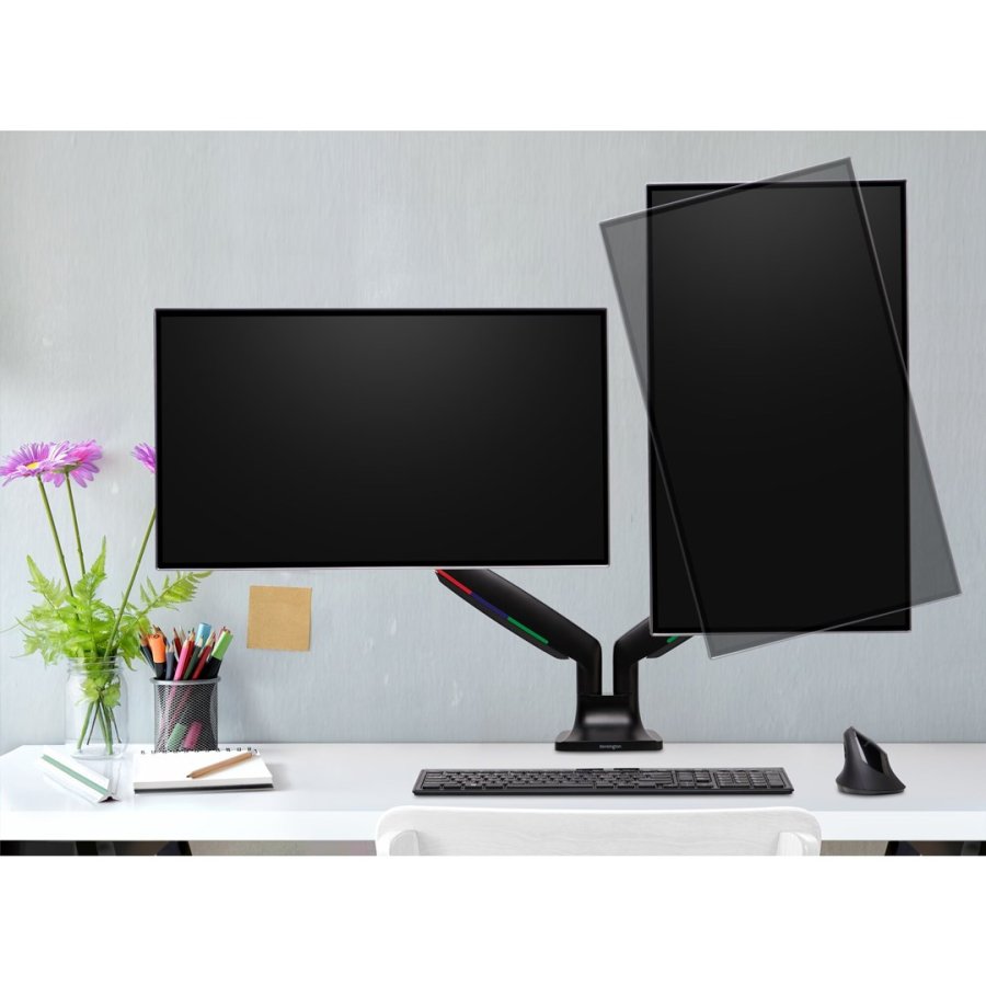 Kensington SmartFit One-Touch-arm til to sk�rme, som kan justeres i h�jden #3
