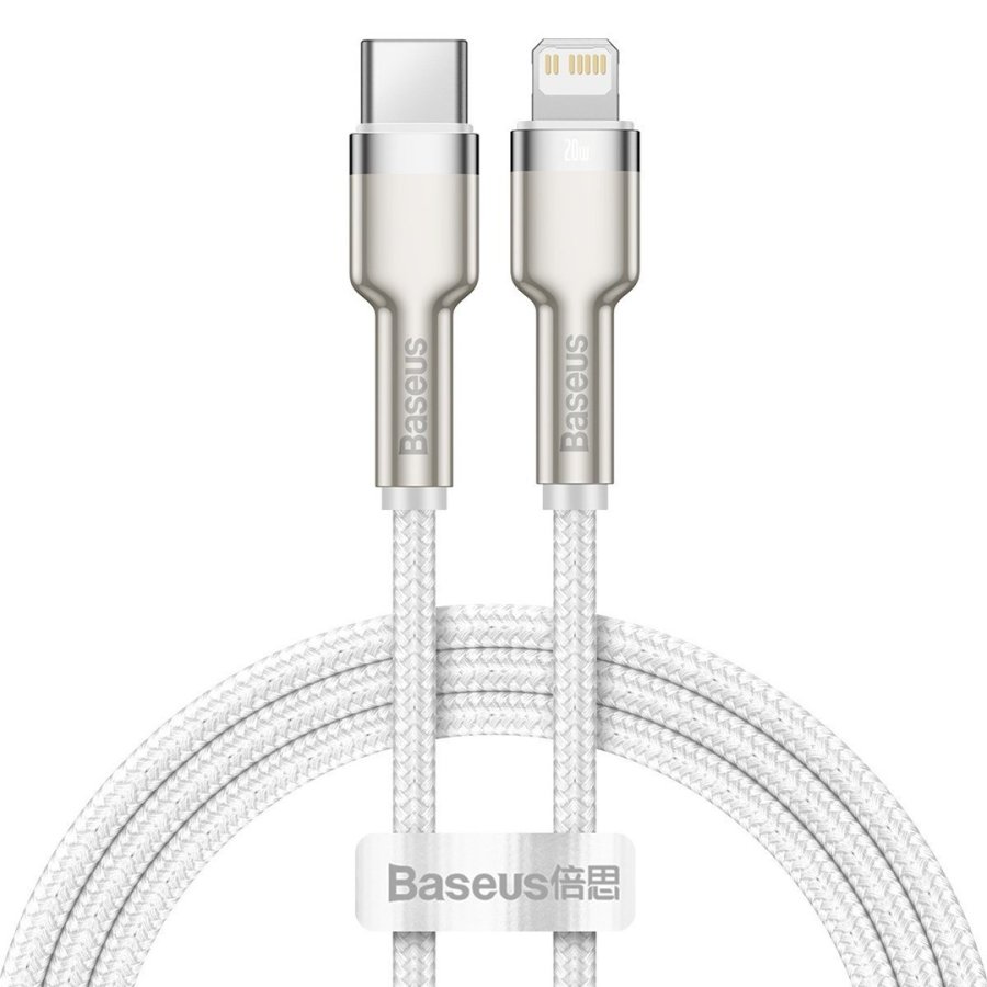 Kabel USB-C do Lightning Baseus Cafule White, Power Delivery, 20W, 1m (hvid) #1