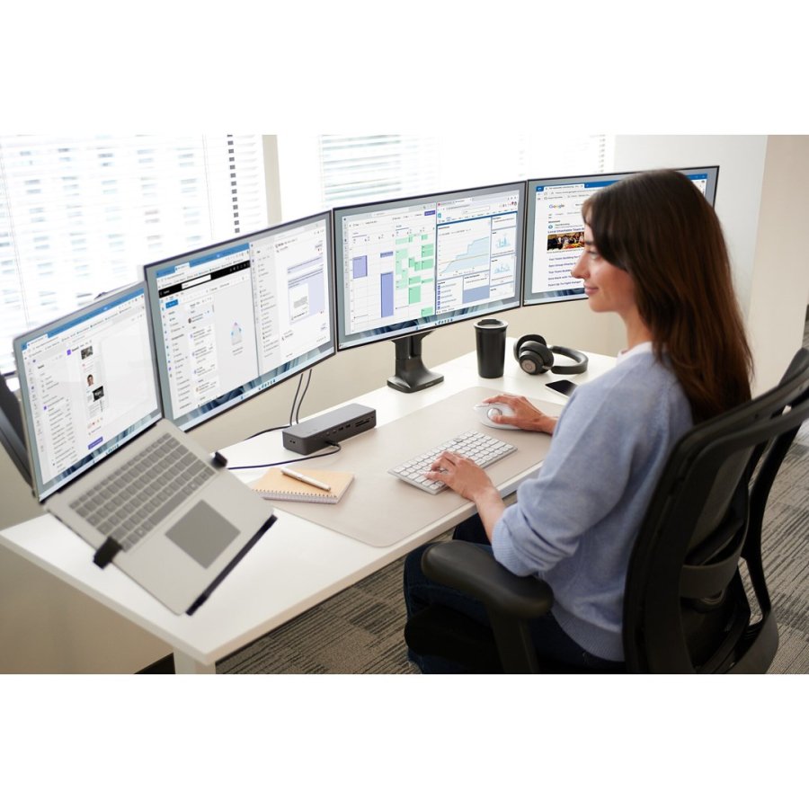 Kensington SmartFit One-Touch-arm til to sk�rme, som kan justeres i h�jden #8