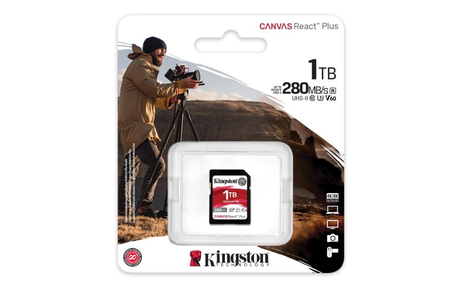 Kingston Technology 1 TB Canvas React Plus SDXC UHS-II 280R/150W U3 V60 til fuld HD/4K #7