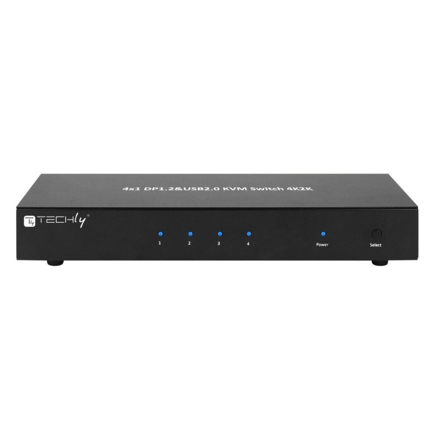 Techly IDATA DP-KVM4 KVM Switch Stativ-montering Sort #1
