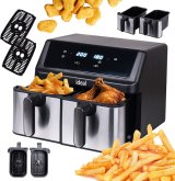 IDEAL fritéza bez tuku, dvojitá horizontální 9l, 8 funkcí - včetně sušení potravin #1