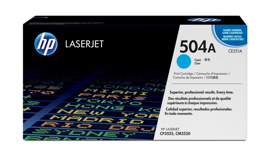 HP Original 504A LaserJet-tonerpatron, cyan #1