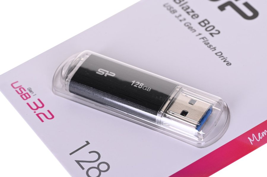 SILICON POWER Blaze B02	Pendrive USB-flashdrev 128 GB USB Type-A 3.2 Gen 1 (SP128GBUF3B02V1K) Sort #3