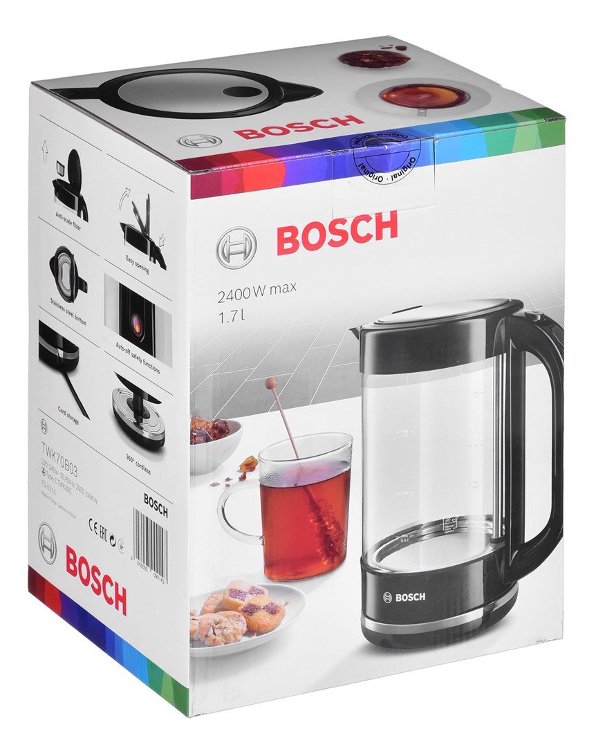 Bosch TWK70B03 elkedel 1,7 L 2400 W Sort, Transparent #9