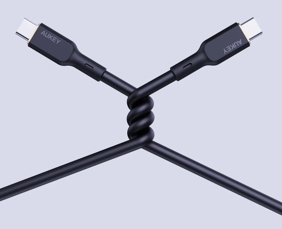 AUKEY CB-SCC101 USB-C Type-C Power Delivery PD 100W 5A 1m Silikon Sort #8