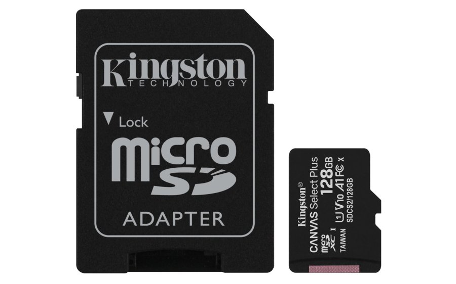 Kingston Technology 128 GB micSDXC Canvas Select Plus 100R A1 C10-kort + ADP #1