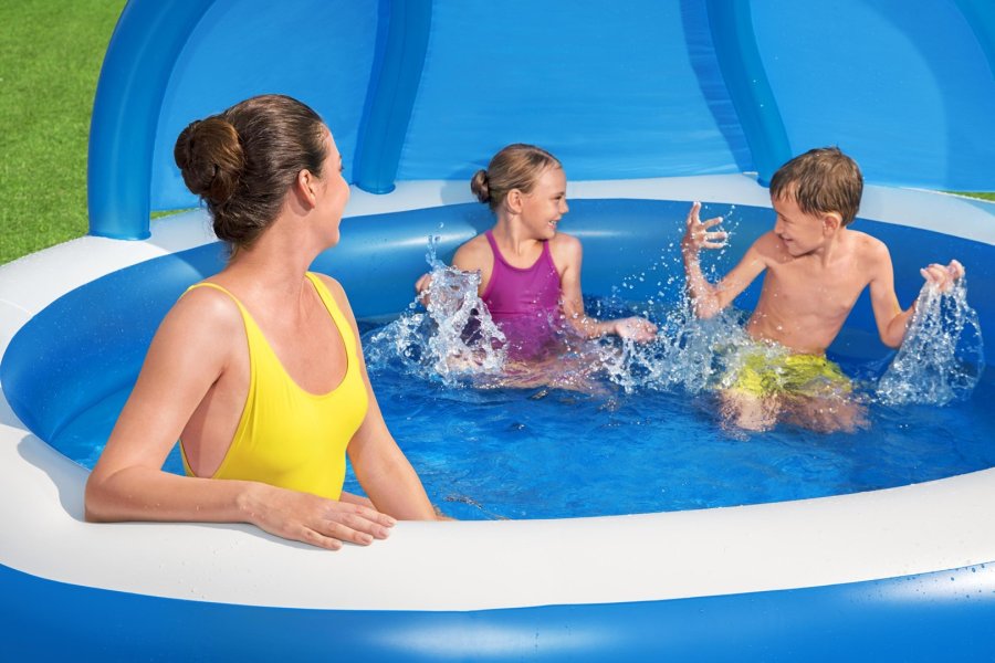 Oppustelig Pool til Brn Bestway Multifarvet 241 x 241 x 140 cm #23