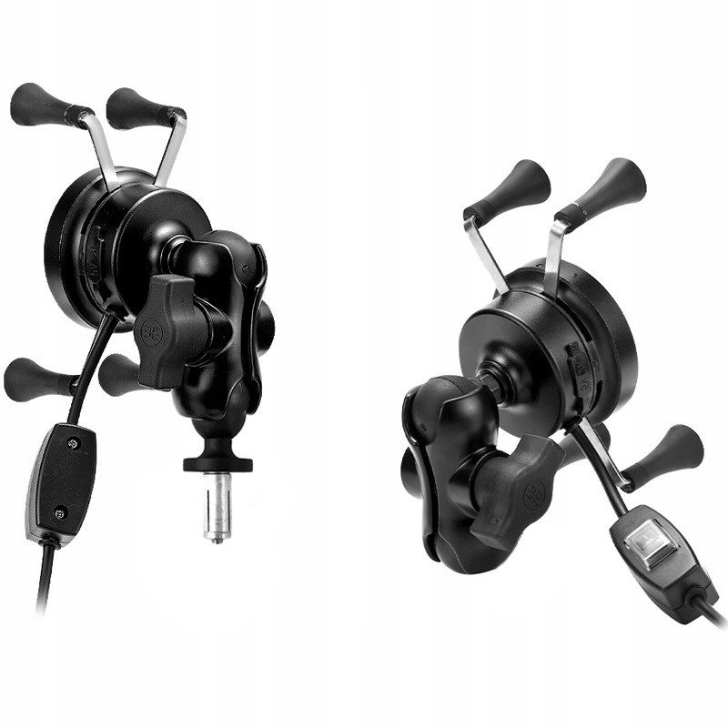 MOTORCYKEL TELEFONHOLDER FREEDCONN MC7W MED INDUKTIV OPLADER + BM2R FASTGRELSE AF HOVEDRR #7