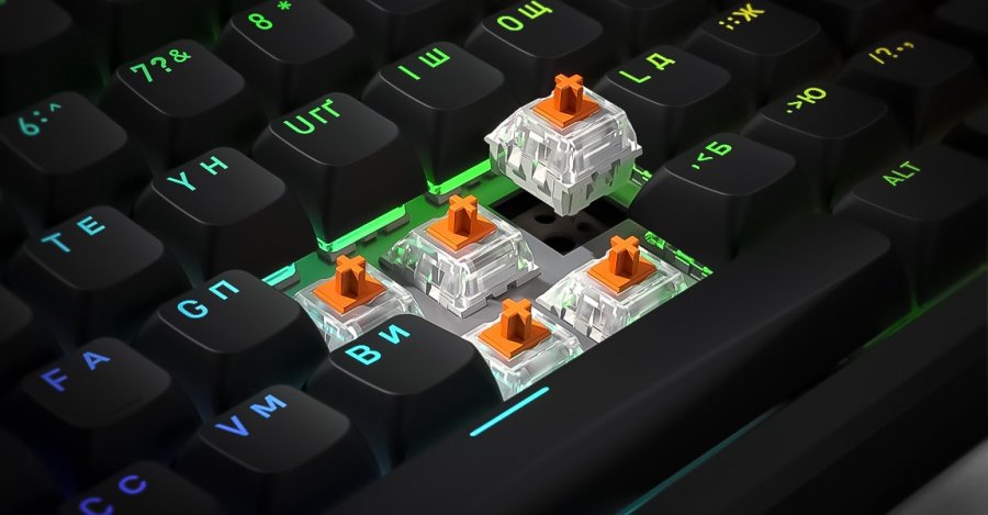HATOR Rockfall 3 TKL Wireless tastatur Spil USB + RF Wireless + Bluetooth QWERTY US International Sort #20