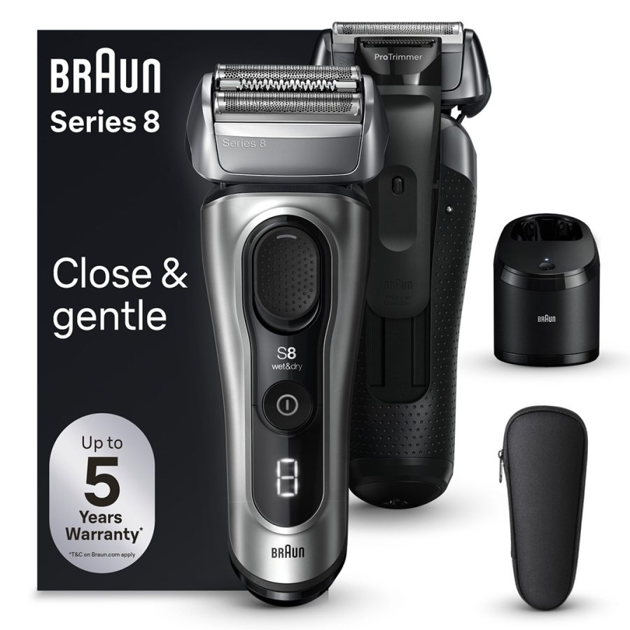 Braun Series 8 8567cc Folie shaver Trimmer Sort, S�lv #1