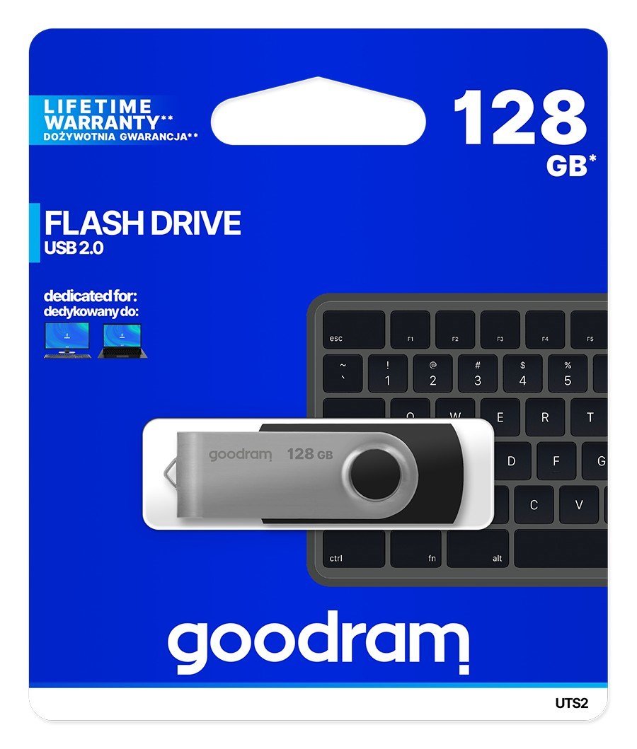 Goodram UTS2-1280K0R11 USB-ngle 128 GB USB Type-A 2.0 Sort, Slv #5