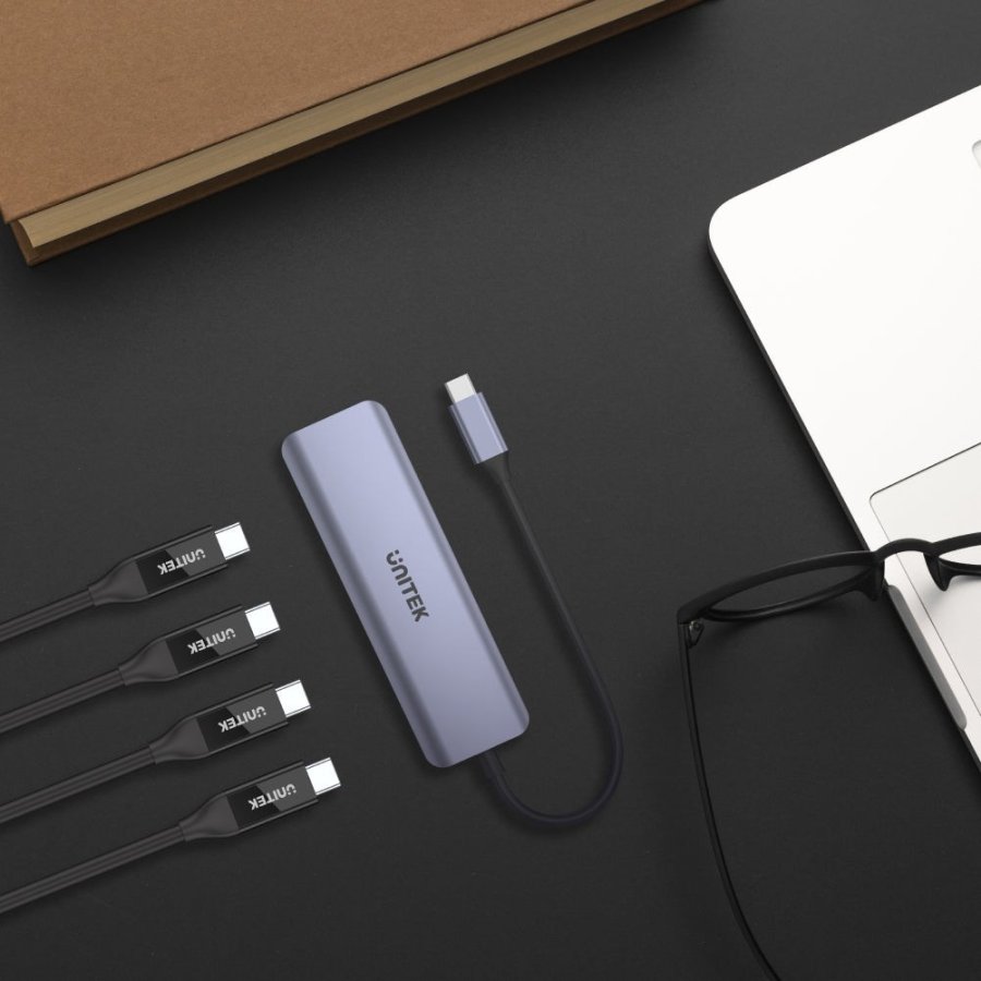 UNITEK uHUB Q4 USB 3.2 Gen 1 (3.1 Gen 1) Type-C 5000 Mbit/s Gr #5