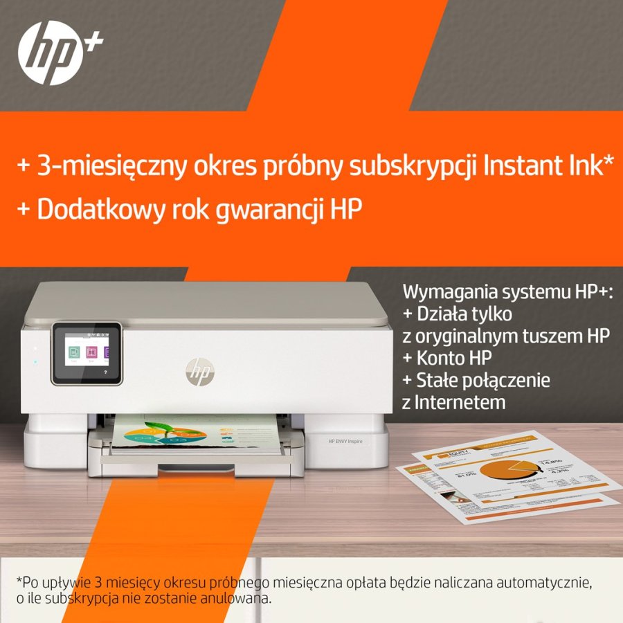 HP ENVY Inspire 7220e Trdlst All-in-One Farve Printer, Instant Ink; Kopimaskine, scanner #8