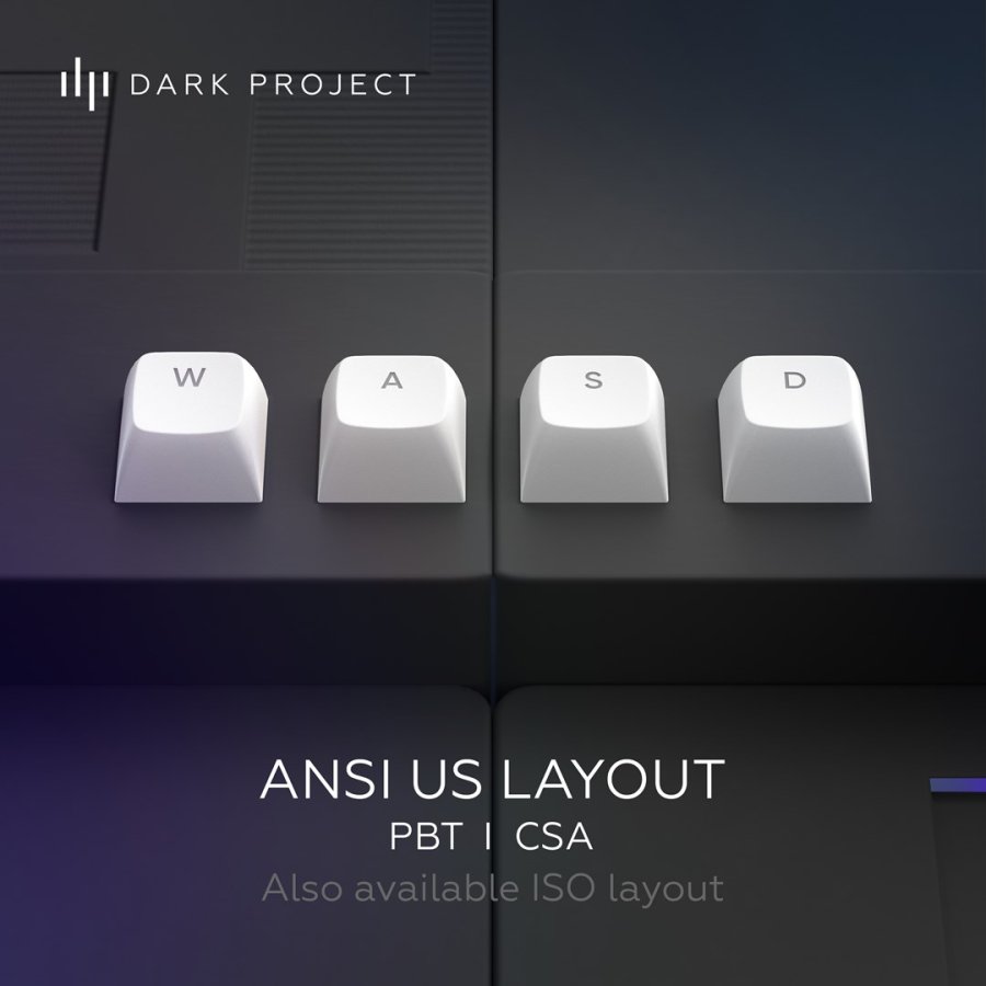 Dark Project Tamsus projektas ALU87B Bushido, G3MS Moonstone Switch, JAV tastatur Hjemme/kontor QWERTY Engelsk #5